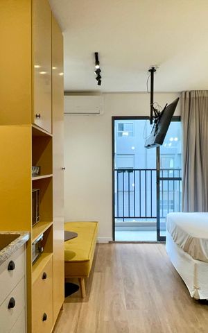 Studio para alugar com 25m², 1 quarto e sem vaga Studio para alugar com 25m², 1 quarto e sem vagaCozinha