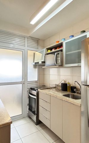 Apartamento à venda com 54m², 1 quarto e 1 vagaCozinha