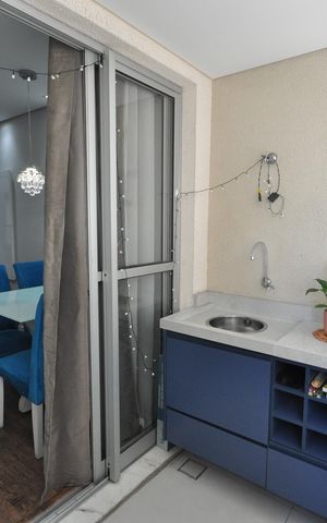 Apartamento para alugar com 68m², 3 quartos e 1 vagaSacada Gourmet