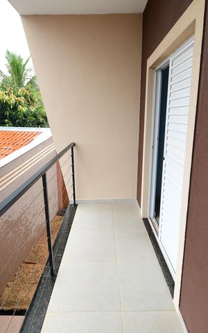 Casa de condomínio à venda com 84m², 2 quartos e 2 vagasQuarto 2 - Suíte Sacada
