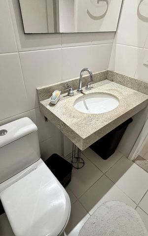 Apartamento para alugar com 127m², 3 quartos e 2 vagas Apartamento para alugar com 127m², 3 quartos e 2 vagasBanheiro da Suíte 1