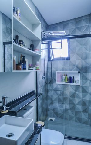 Casa à venda com 140m², 2 quartos e 2 vagas Casa à venda com 140m², 2 quartos e 2 vagasBanheiro da Suíte 1
