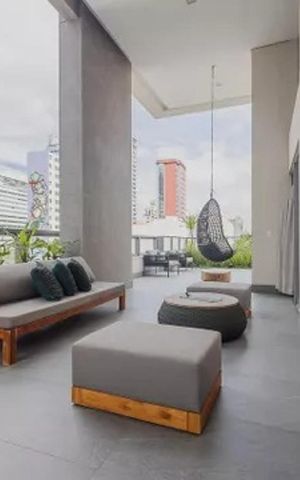 Apartamento para alugar com 34m², 1 quarto e 1 vaga Apartamento para alugar com 34m², 1 quarto e 1 vagaÁrea externa