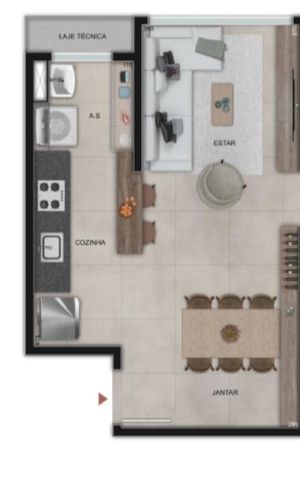 Apartamento à venda com 58m², 2 quartos e 2 vagas