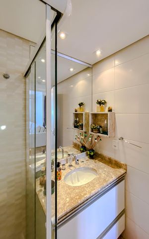 Apartamento à venda com 78m², 3 quartos e 1 vaga Apartamento à venda com 78m², 3 quartos e 1 vagaBanheiro