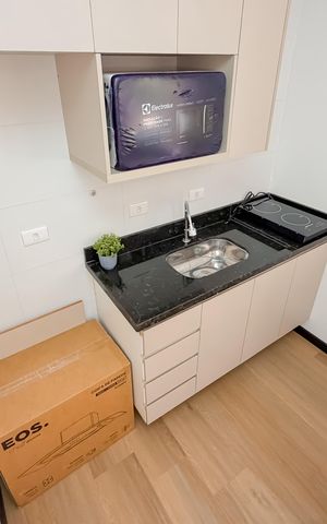 Studio à venda com 25m², 1 quarto e sem vagaCozinha