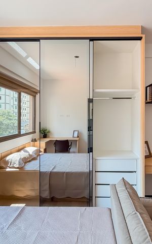 Studio à venda com 25m², 1 quarto e sem vagaArmários
