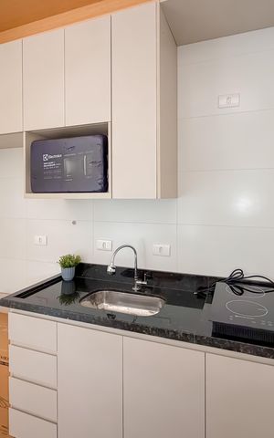 Studio à venda com 25m², 1 quarto e sem vagaCozinha