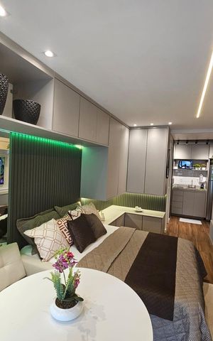 Apartamento à venda com 25m², 1 quarto e sem vaga Apartamento à venda com 25m², 1 quarto e sem vagaSala / Quarto