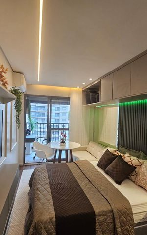 Apartamento à venda com 25m², 1 quarto e sem vaga Apartamento à venda com 25m², 1 quarto e sem vagaSala / Quarto