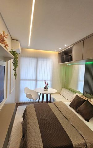 Apartamento à venda com 25m², 1 quarto e sem vaga Apartamento à venda com 25m², 1 quarto e sem vagaSala / Quarto