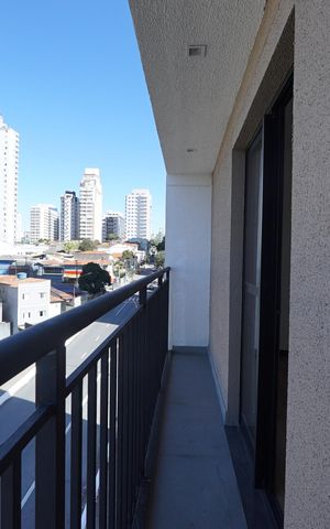 Studio à venda com 25m², 1 quarto e sem vagaVaranda