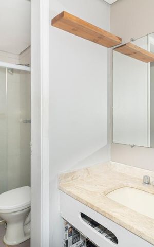Studio à venda com 40m², 1 quarto e 1 vagaBanheiro