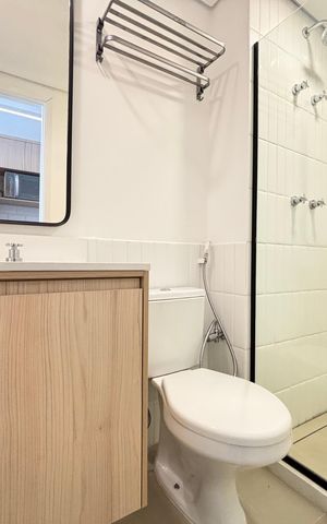 Studio à venda com 27m², 1 quarto e sem vaga Studio à venda com 27m², 1 quarto e sem vagaBanheiro