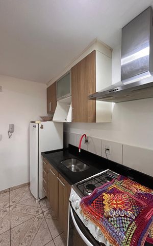 Apartamento para alugar com 48m², 2 quartos e 1 vaga Apartamento para alugar com 48m², 2 quartos e 1 vagaCozinha americana