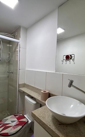 Apartamento para alugar com 48m², 2 quartos e 1 vaga Apartamento para alugar com 48m², 2 quartos e 1 vagaBanheiro social