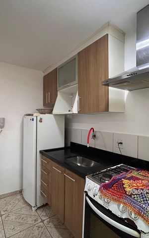 Apartamento para alugar com 48m², 2 quartos e 1 vaga Apartamento para alugar com 48m², 2 quartos e 1 vagaCozinha americana