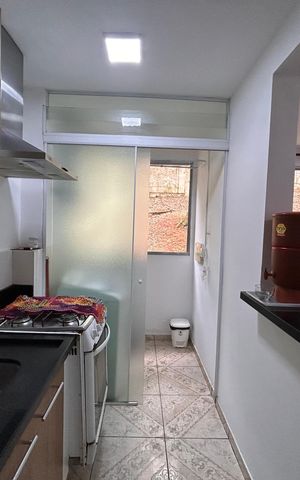 Apartamento para alugar com 48m², 2 quartos e 1 vaga Apartamento para alugar com 48m², 2 quartos e 1 vagaCozinha americana