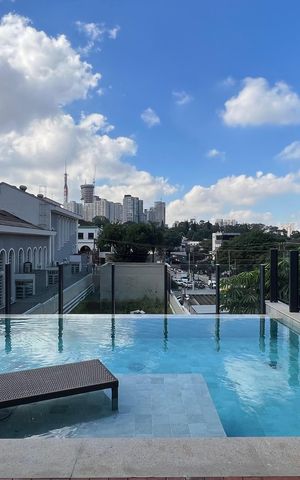 Studio para alugar com 30m², 1 quarto e sem vaga Studio para alugar com 30m², 1 quarto e sem vagaPiscina