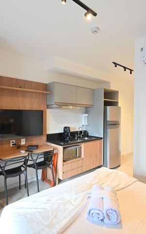 Studio para alugar com 28m², 1 quarto e sem vagaSala/Quarto