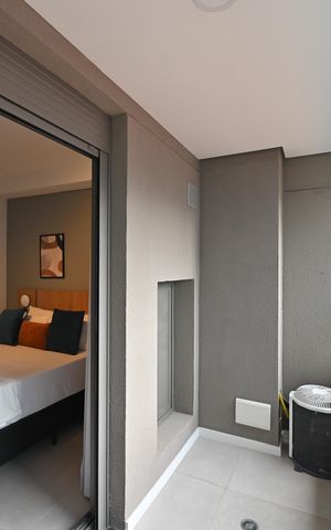 Studio para alugar com 28m², 1 quarto e sem vagaVaranda
