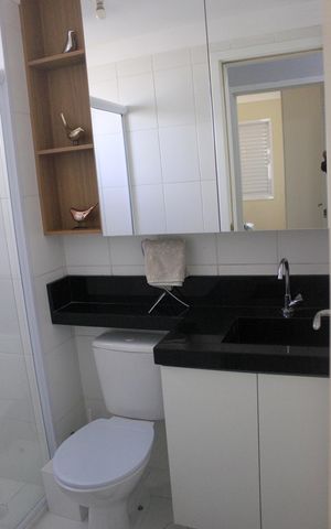 Apartamento à venda com 59m², 2 quartos e 1 vagaBanheiro social 