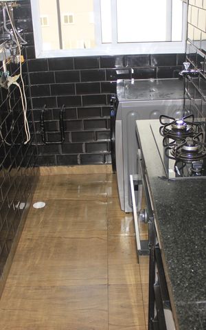 Apartamento à venda com 59m², 2 quartos e 1 vagaCozinha com lavanderia