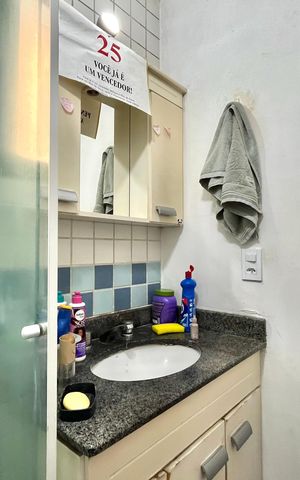 Apartamento à venda com 40m², 1 quarto e 1 vaga Apartamento à venda com 40m², 1 quarto e 1 vagaBanheiro Social