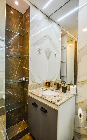 Apartamento à venda com 50m², 1 quarto e 1 vaga Apartamento à venda com 50m², 1 quarto e 1 vagaBanheiro