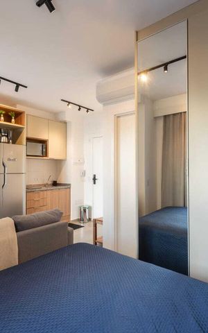 Studio para alugar com 24m², 1 quarto e sem vaga