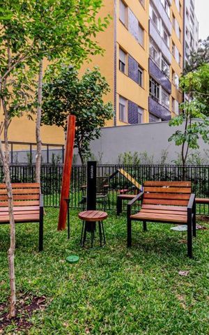 Studio à venda com 27m², 1 quarto e sem vagaÁrea externa