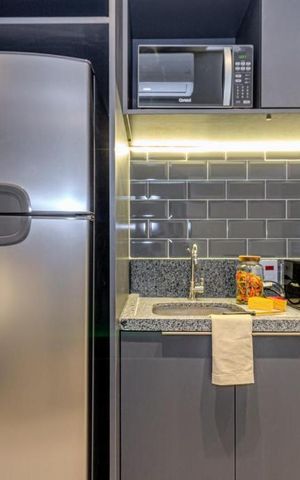 Studio à venda com 27m², 1 quarto e sem vagaCozinha