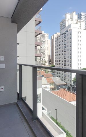 Studio para alugar com 25m², 1 quarto e sem vaga Studio para alugar com 25m², 1 quarto e sem vagaVaranda