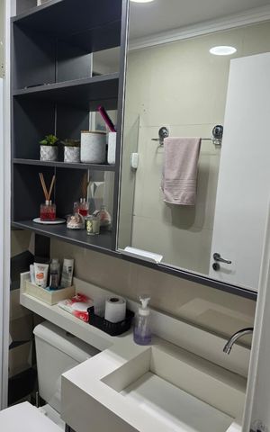 Apartamento à venda com 44m², 2 quartos e 1 vaga Apartamento à venda com 44m², 2 quartos e 1 vagaBanheiro