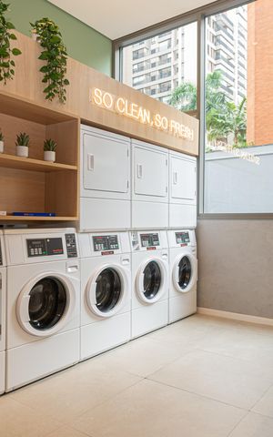 Studio para alugar com 25m², 1 quarto e sem vaga Studio para alugar com 25m², 1 quarto e sem vagaÁrea comum - Lavanderia