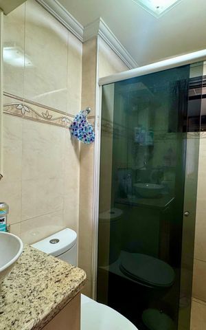 Apartamento à venda com 76m², 3 quartos e 2 vagas Apartamento à venda com 76m², 3 quartos e 2 vagasBanheiro 2