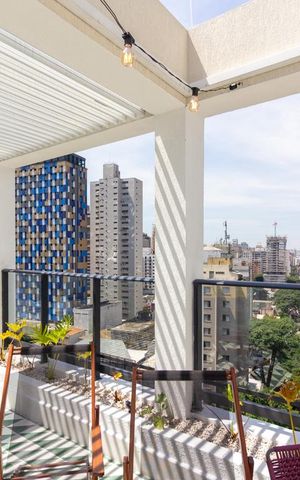 Studio à venda com 22m², 1 quarto e sem vaga Studio à venda com 22m², 1 quarto e sem vagaÁrea comum - Bar/Terraço