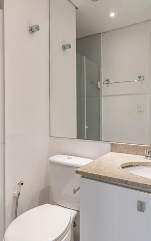 Apartamento à venda com 63m², 1 quarto e 1 vaga Apartamento à venda com 63m², 1 quarto e 1 vagaBanheiro Social
