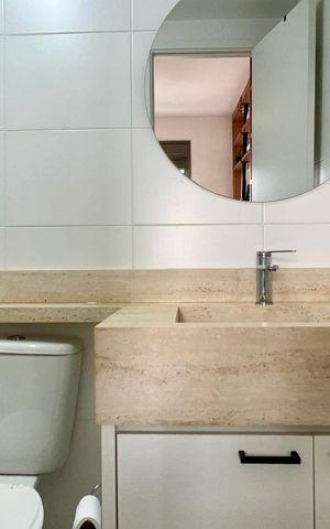 Studio para alugar com 27m², 1 quarto e sem vaga Studio para alugar com 27m², 1 quarto e sem vagaBanheiro da Suíte