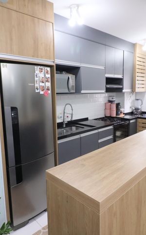 Apartamento à venda com 47m², 2 quartos e 1 vagaCozinha e Área de Serviço
