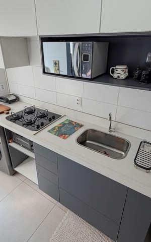 Apartamento à venda com 40m², 2 quartos e sem vaga Apartamento à venda com 40m², 2 quartos e sem vagaCozinha e Área de Serviço