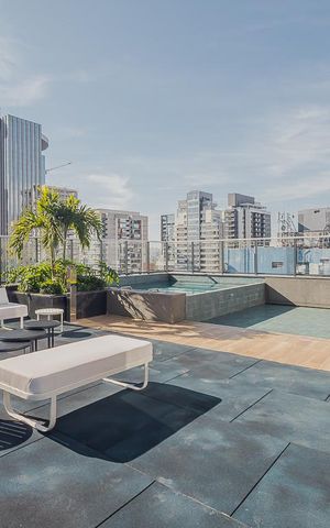 Studio à venda com 26m², 1 quarto e sem vagaPiscina