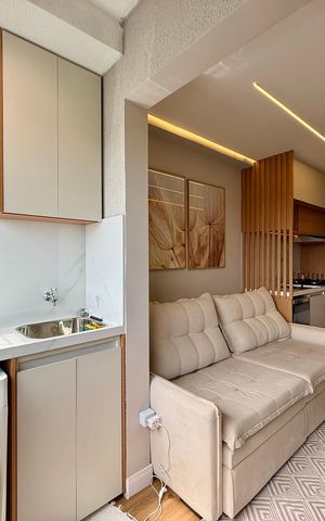 Apartamento à venda com 37m², 2 quartos e sem vaga Apartamento à venda com 37m², 2 quartos e sem vagaSacada