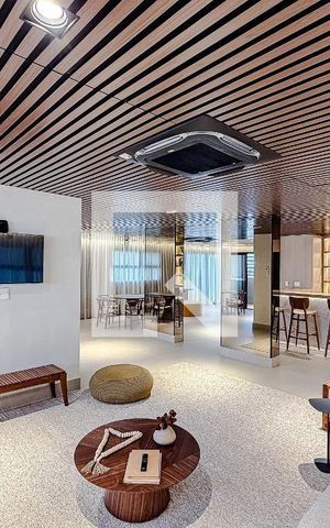 Studio à venda com 37m², 1 quarto e 1 vagaSalão de festas