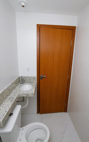 Apartamento à venda com 59m², 2 quartos e 2 vagasBanheiro Social