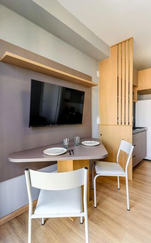 Studio para alugar com 32m², 1 quarto e sem vaga Studio para alugar com 32m², 1 quarto e sem vagaSala