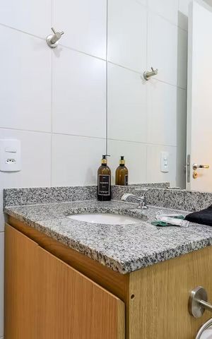 Studio para alugar com 32m², 1 quarto e sem vaga Studio para alugar com 32m², 1 quarto e sem vagaBanheiro