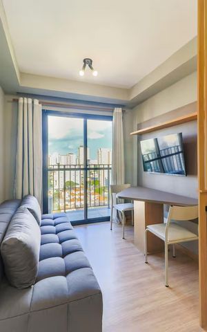 Studio para alugar com 32m², 1 quarto e sem vaga Studio para alugar com 32m², 1 quarto e sem vagaSala