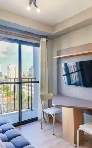 Studio para alugar com 32m², 1 quarto e sem vaga Studio para alugar com 32m², 1 quarto e sem vagaSala
