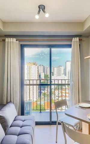 Studio para alugar com 32m², 1 quarto e sem vaga Studio para alugar com 32m², 1 quarto e sem vagaSala